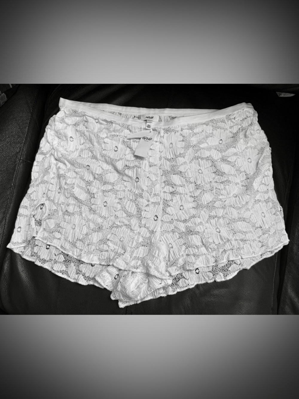 Aerie Offshore Lace Sheer Shorts — White